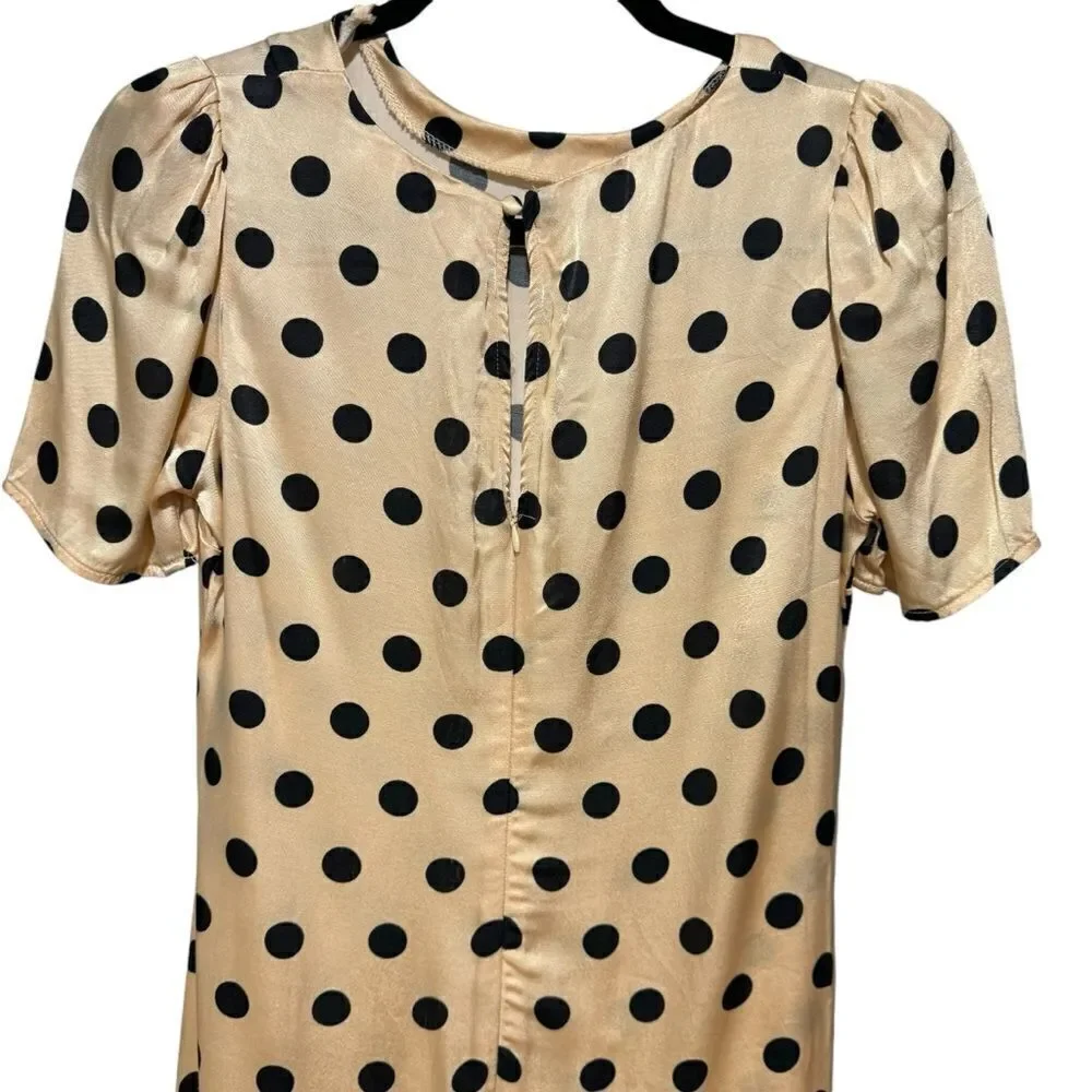 Revolve Dress Forum Los Angeles Vici Call Me Maybe Peach Polka Dot Midi Dress
